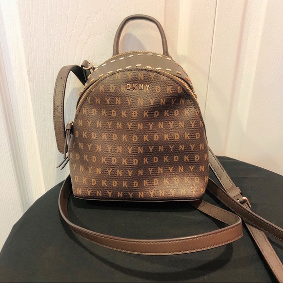 dkny mini backpack black